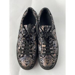 Tosca Blu Women's Metallic Floral Lace-Up Sneakers - Size 41